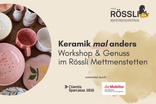 Keramik mal anders: Workshop & Genuss am 31. Oktober 2026 - Jetzt Platz sichern!